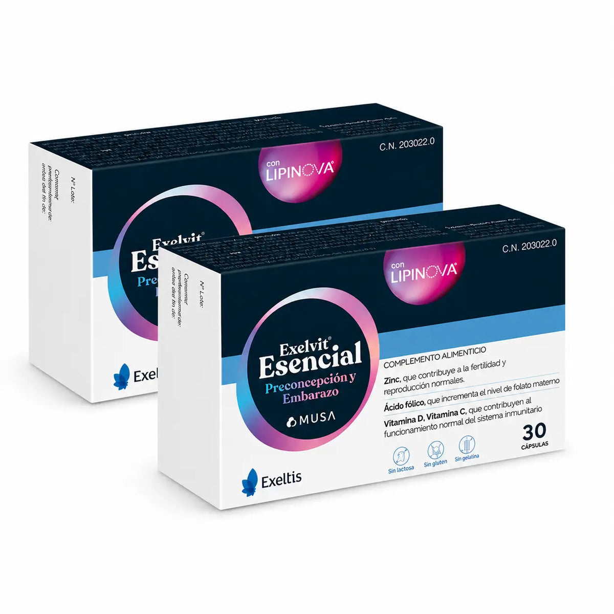 Exelvit Essentiel Préconception et Grossesse , Duplo 2x30 Capsules