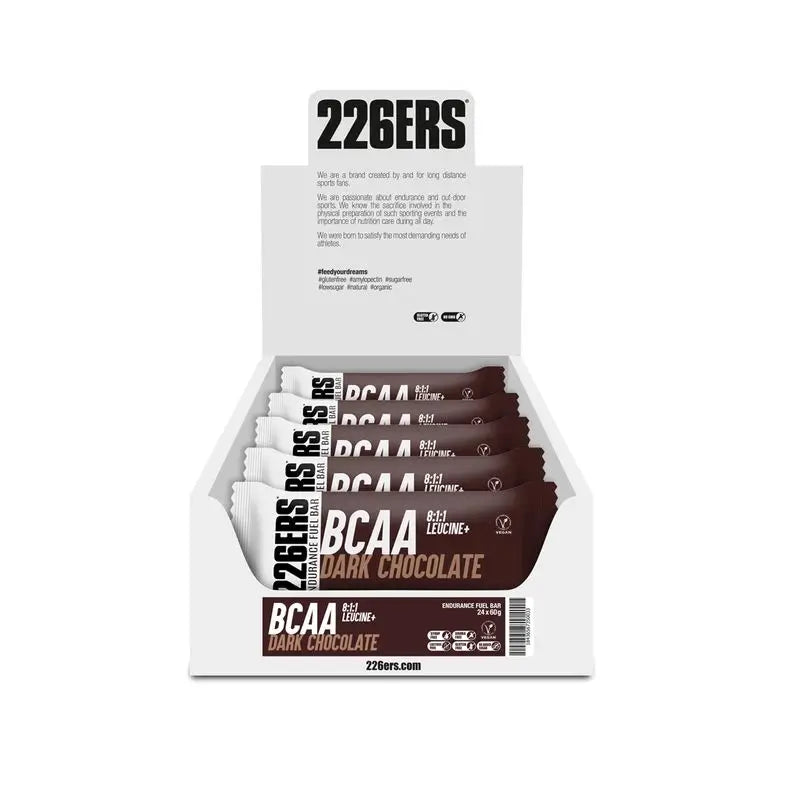 226Ers Endurance Fuel Bar Bcaa Energy Bar Dark Chocolate, 24x60 grams