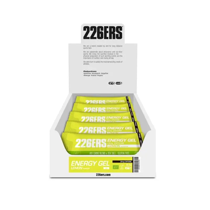 226Ers Energy Gel 25Gr Stick Gel Energético Limón - 25Mg Cafeína, 40x25 gr