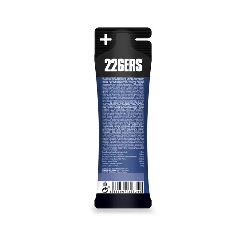 226Ers Energy Shot Stick 60Ml Bleu Energy Mid 125Mg , 60 ml