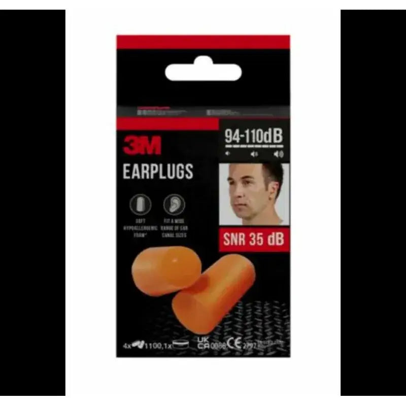3M™ Bouchons d'oreille en mousse anti-bruit, Snr 35 Db, 4 paires