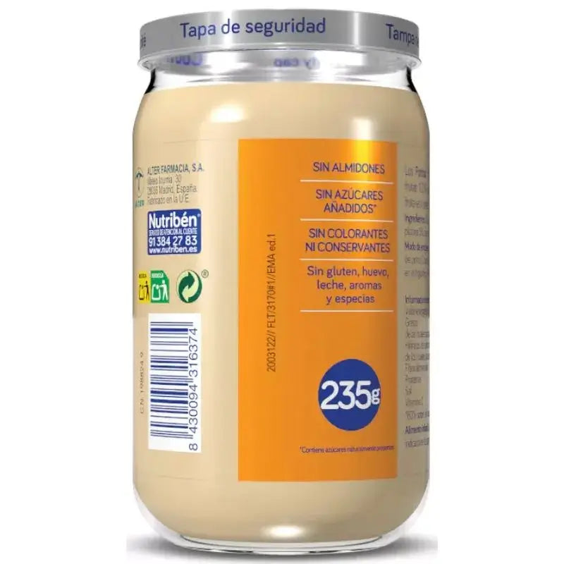 Nutriben Potito Pomme, Orange, Banane et Poire Williams, 6x235g