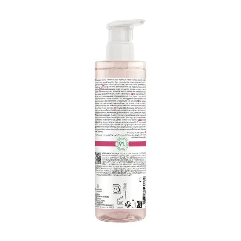 A-Derma Exomega Gel nettoyant apaisant pour le visage, 200 ml