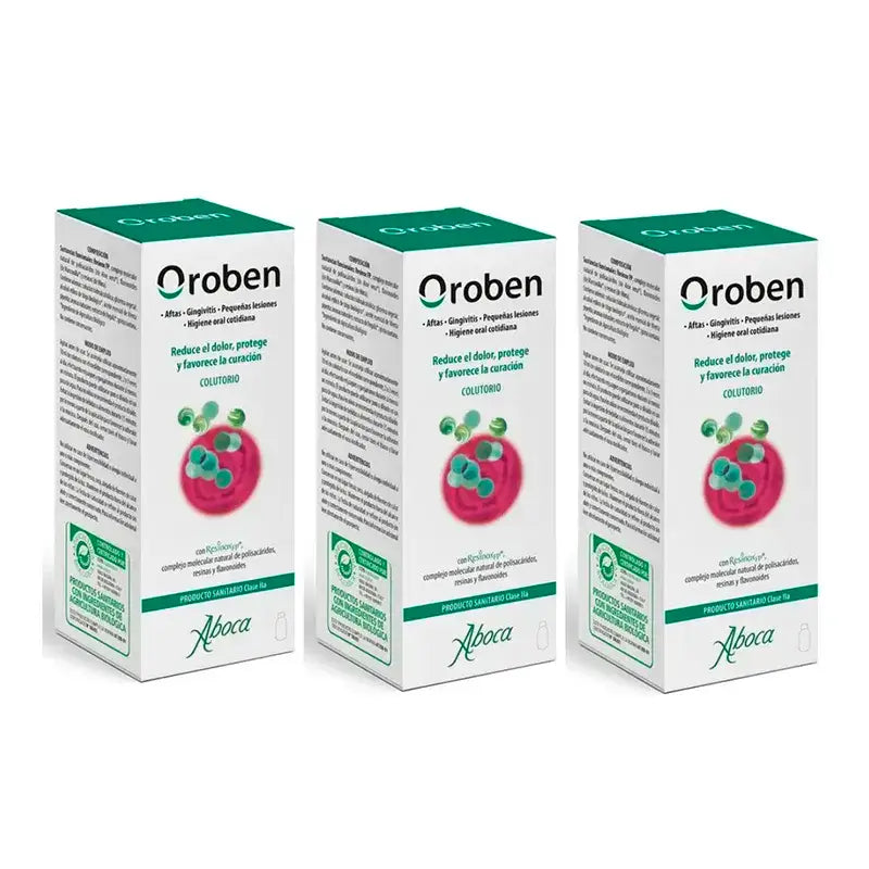 Aboca Oroben Aftagen Mouthwash, 3x150 ml
