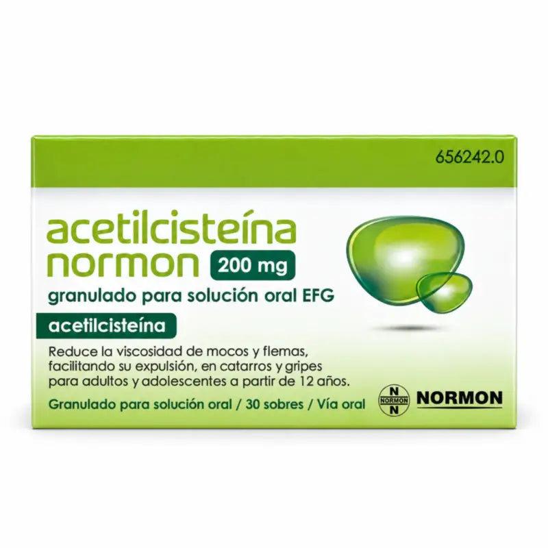 Acétylcystéine Normon EFG 200 mg, 30 Sachets Granules