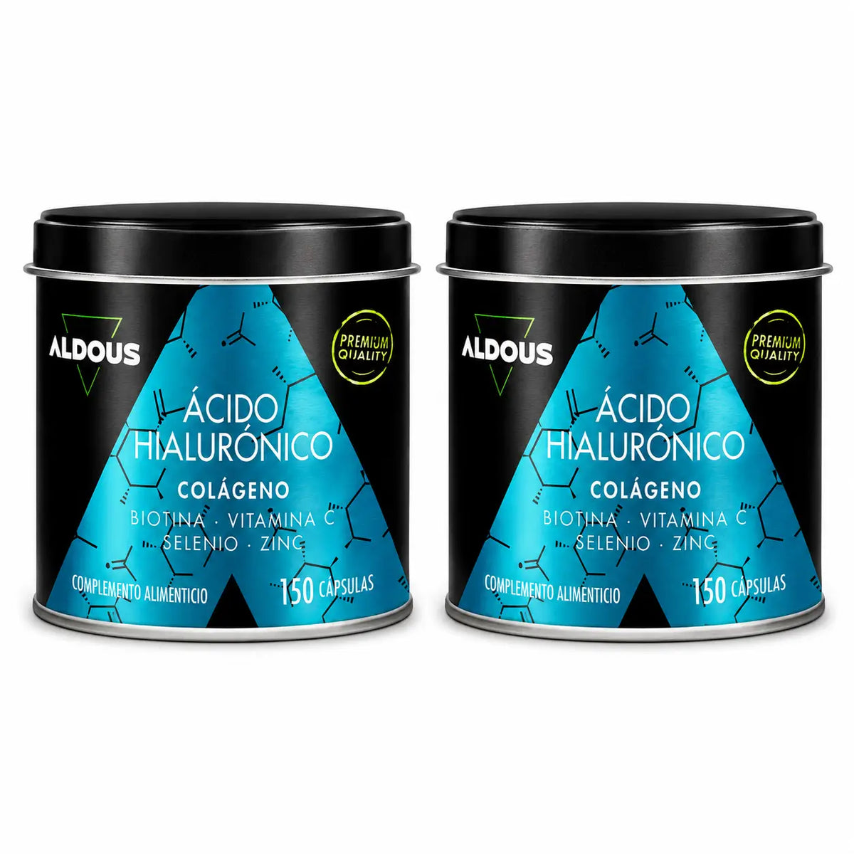 Aldous Bio Acide Hyaluronique Avec Collagène, Vitamines Et Minéraux, 120 gélules, pack 2