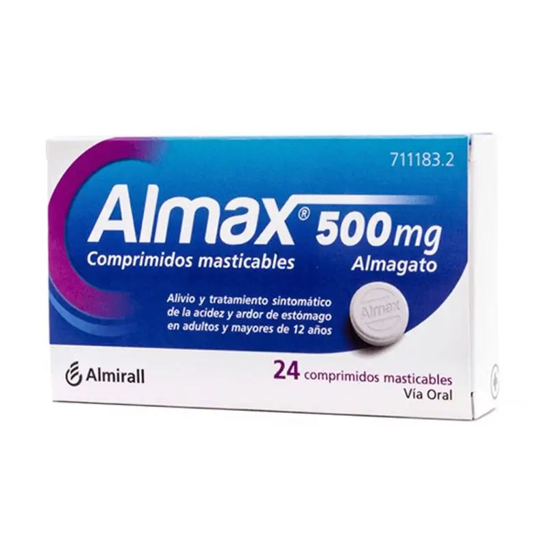 Almax 500 mg, 24 comprimés à croquer