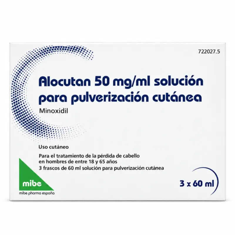 Alocutan 50 mg/ml Minoxidil Skin Spray Solution 3 Flacons, 60 ml