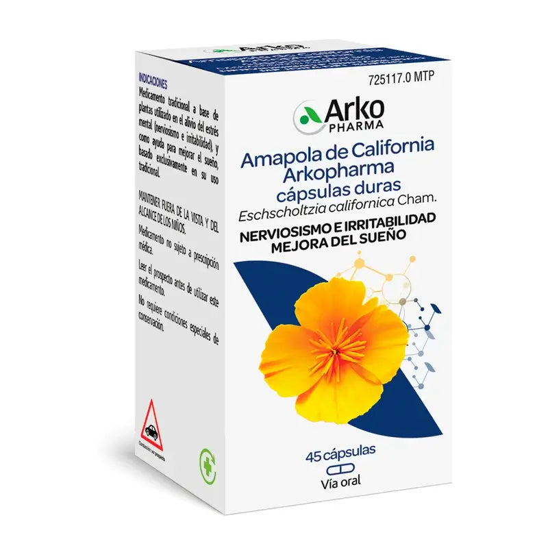 Arkopharma Arkocápsulas California Poppy, 45 gélules