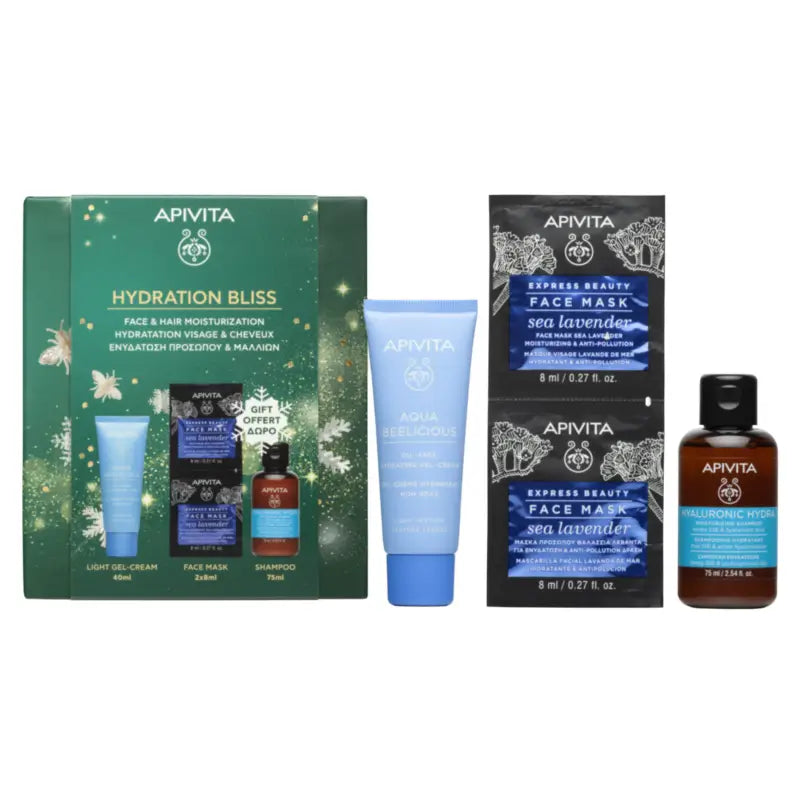 Coffret Apivita Aqua Beelicious Crème sans huile, 40 + 75 + 2*8 ml
