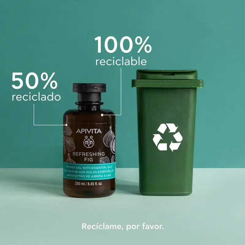 APIVITA Gel de bain rafraîchissant à la figue 250 ml