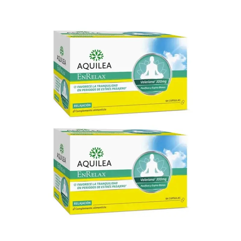 Aquilea Enrelax Valériane + Aubépine + Passiflore, 2X84 Capsules