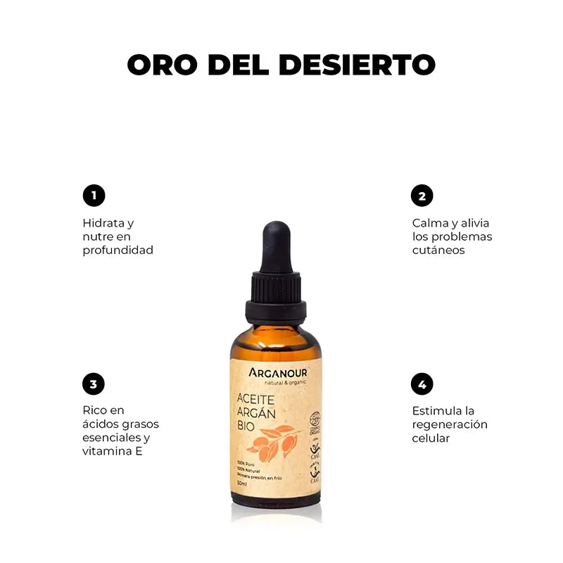 Arganour Huile Végétale Huile d'Argan, 50 Ml