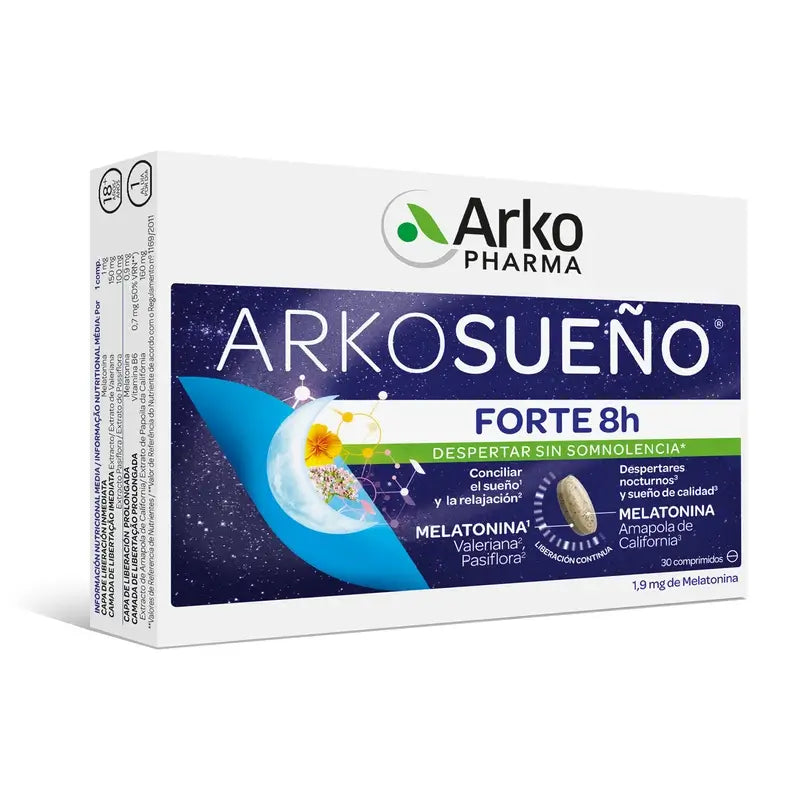 Arkopharma Arkosueño Forte 8H Bilayer, 30 tablets