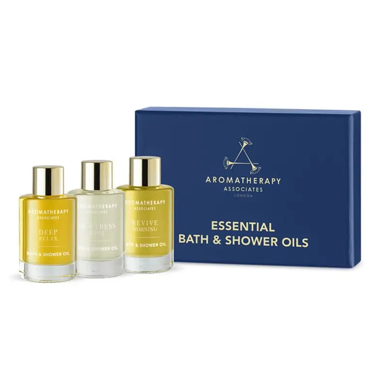 Collection d'huiles essentielles pour le bain et la douche d'Aromatherapy Associates (Relax, De-Stress, Revive), 27 ml
