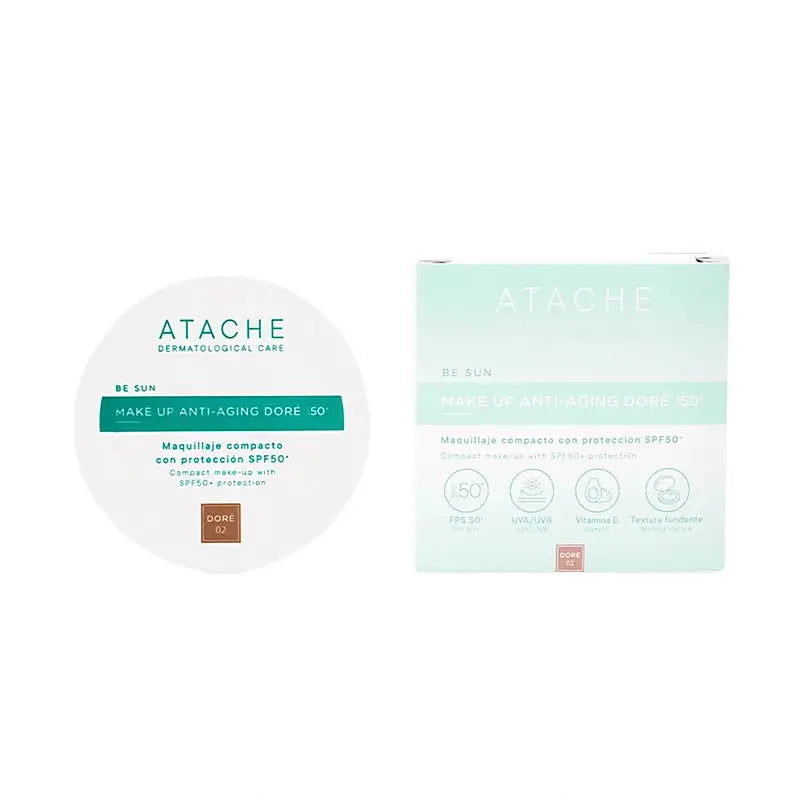 Atache Be Sun Make Up Anti-Âge SPF 50+ Doré, 12 g