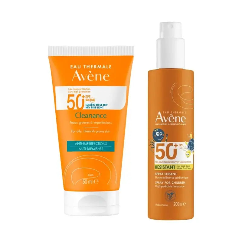 Avène Cleanance Spf 50+ 50 Ml + Family Spray Spf50+ 400 Ml