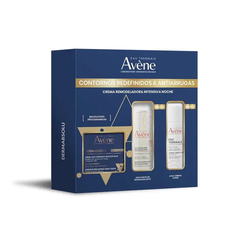 Coffret Avène DermAbsolu : Crème de nuit 40 ml + Cadeau : Eau thermale 50 ml et Eau micellaire 50 ml