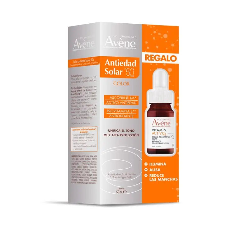 Avène Anti-Ageing Colour Sun Pack + Vitamin C Mini Serum 10 Ml