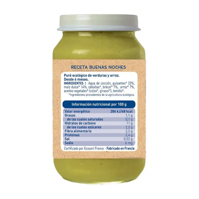 Babybio Good Night Pois-Maïs-Riz, 200 g