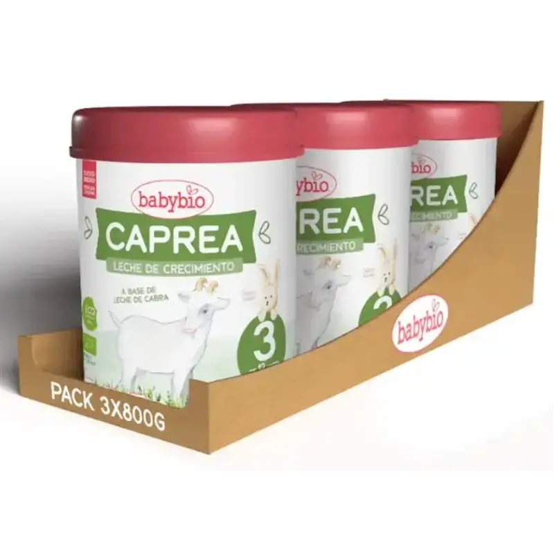 Babybio Caprea 3 Lait de chèvre 12-36 mois, paquet de 3 x 800g