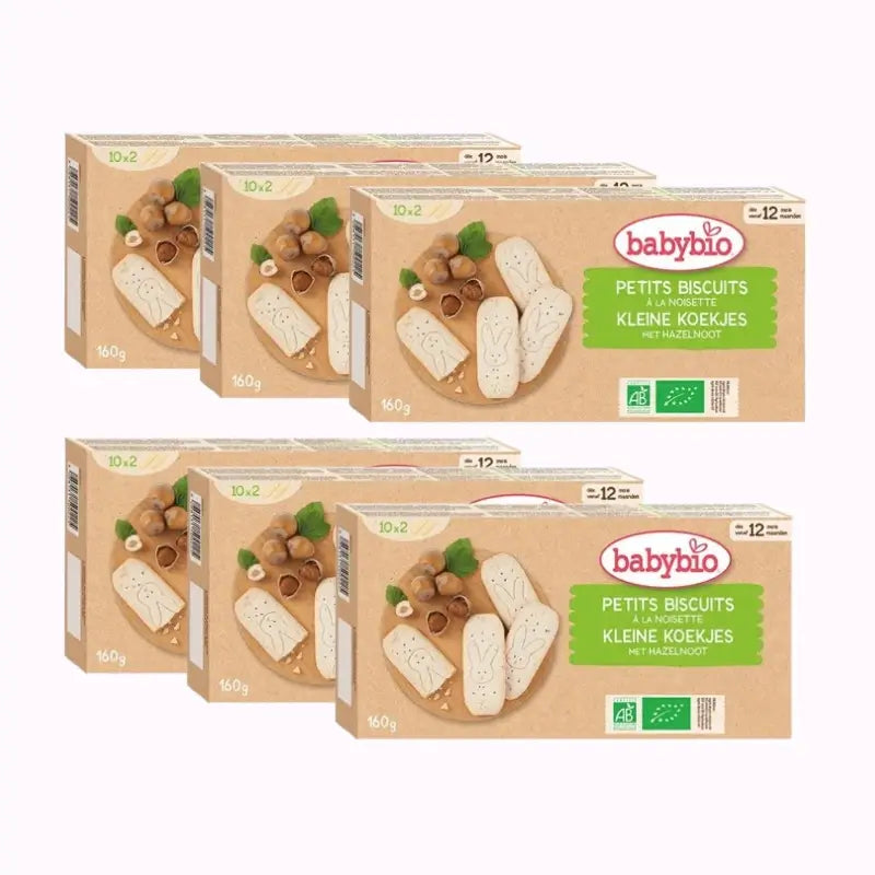 Babybio Biscuits de croissance aux noisettes, paquet de 6 x 160 g
