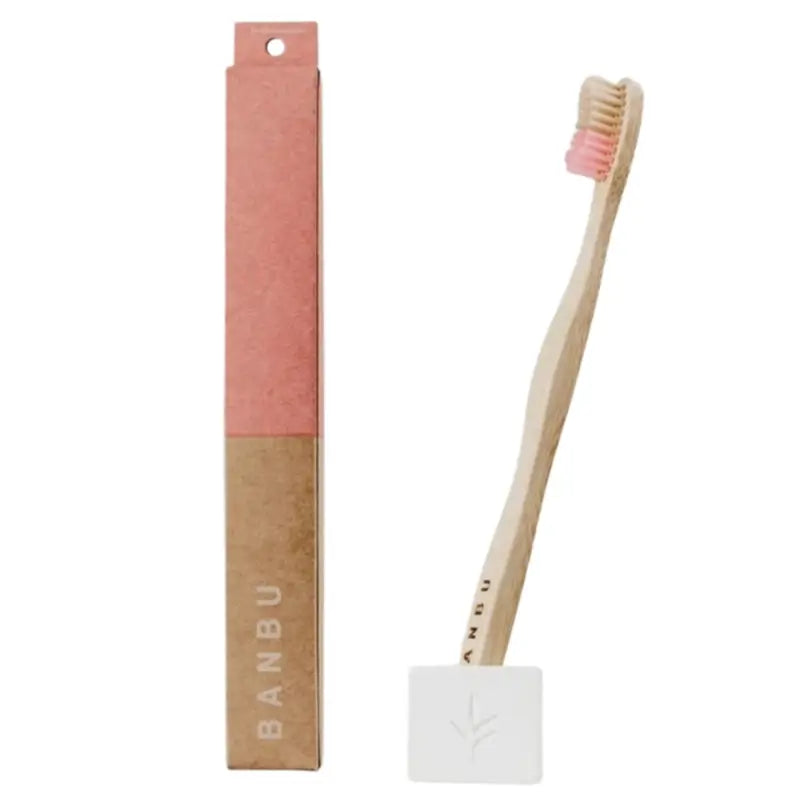 Brosse à dents Banbu adulte rose moyen