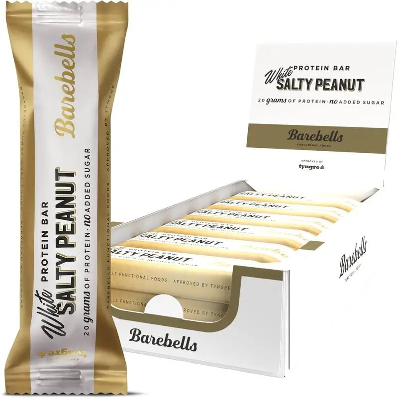 Barebells Pack Chocolat Blanc Salé Cacahuète, 12 pcs x 55 grammes