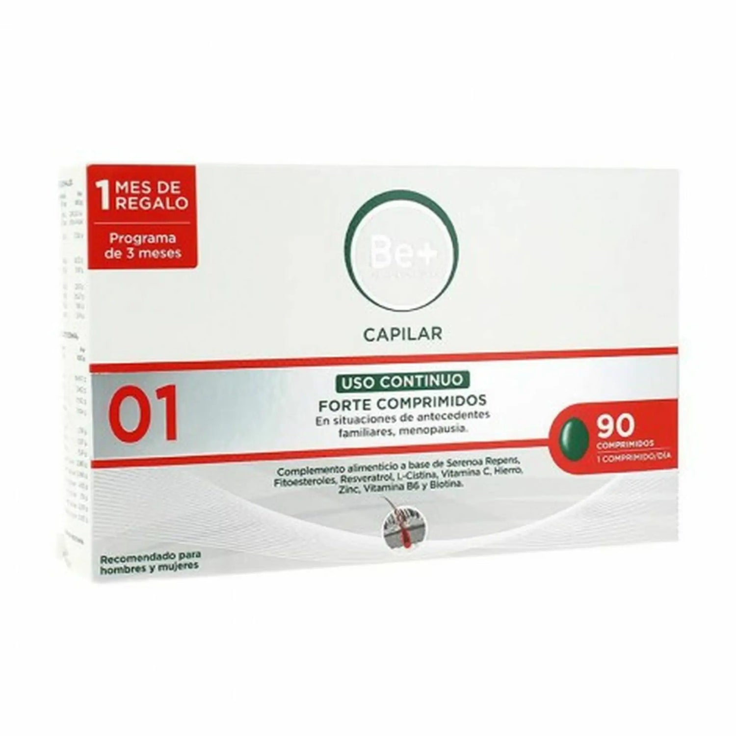 Be+ Capilar Anticaida Forte Forte Continuous Use, 90 tablets