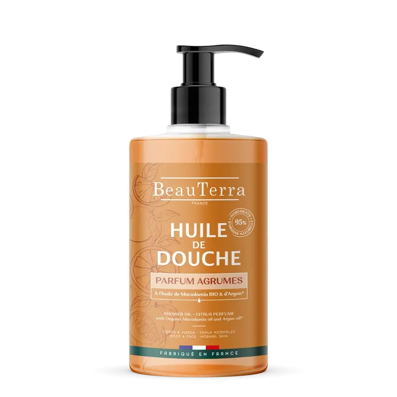 Beauterra Huile de douche à l'orange et à la mandarine, 750ml