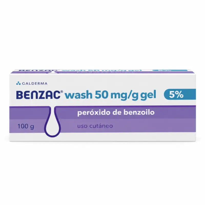 Benzac Wash 50 mg/G Gel topique 100 g