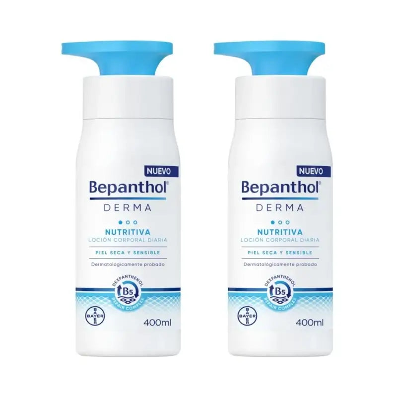 Bepanthol Derma Nourishing Daily Body Lotion, 2X400 Ml