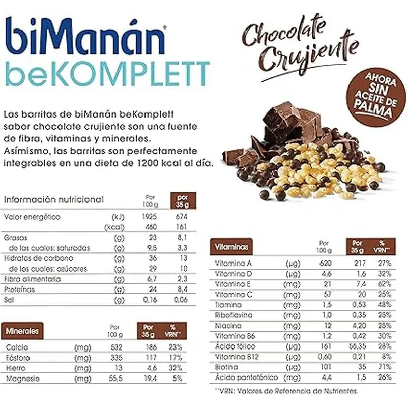 biManán Snack Bombon Crunchy 4 barres x 25 grammes