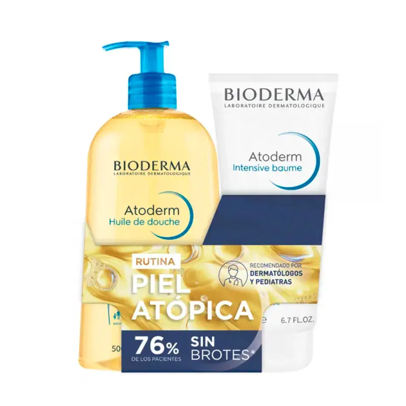 Bioderma Pack Atoderm Ib 200Ml + Huile de douche 500Ml, 2 unités