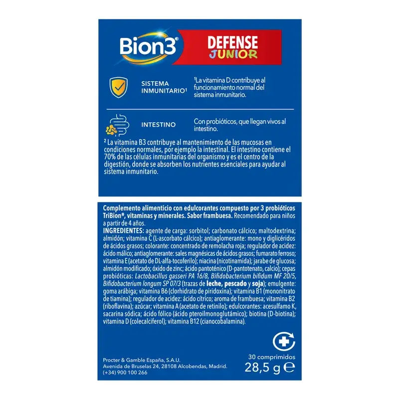 Bion3 Defense Junior Multivitamin Chewables, 30 comprimés