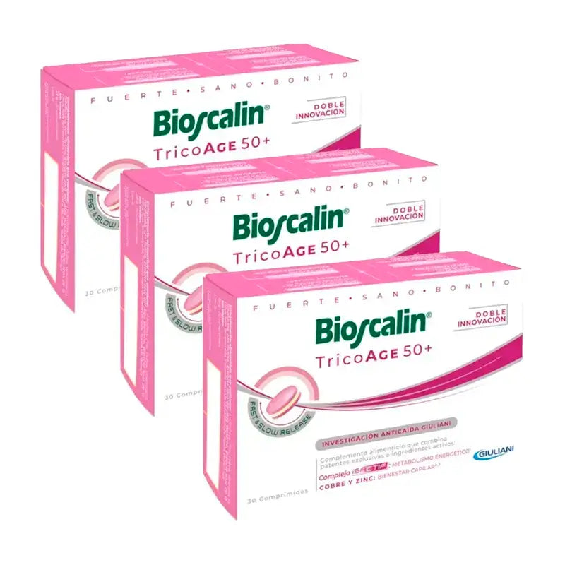 Bioscalin Tricoage50+ Comprimés, Paquet 3 x 30 Comprimés