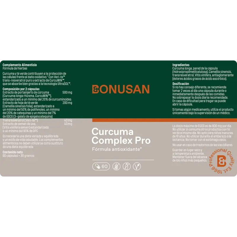 Bonusan Curcuma Complex Pro , 60 gélules