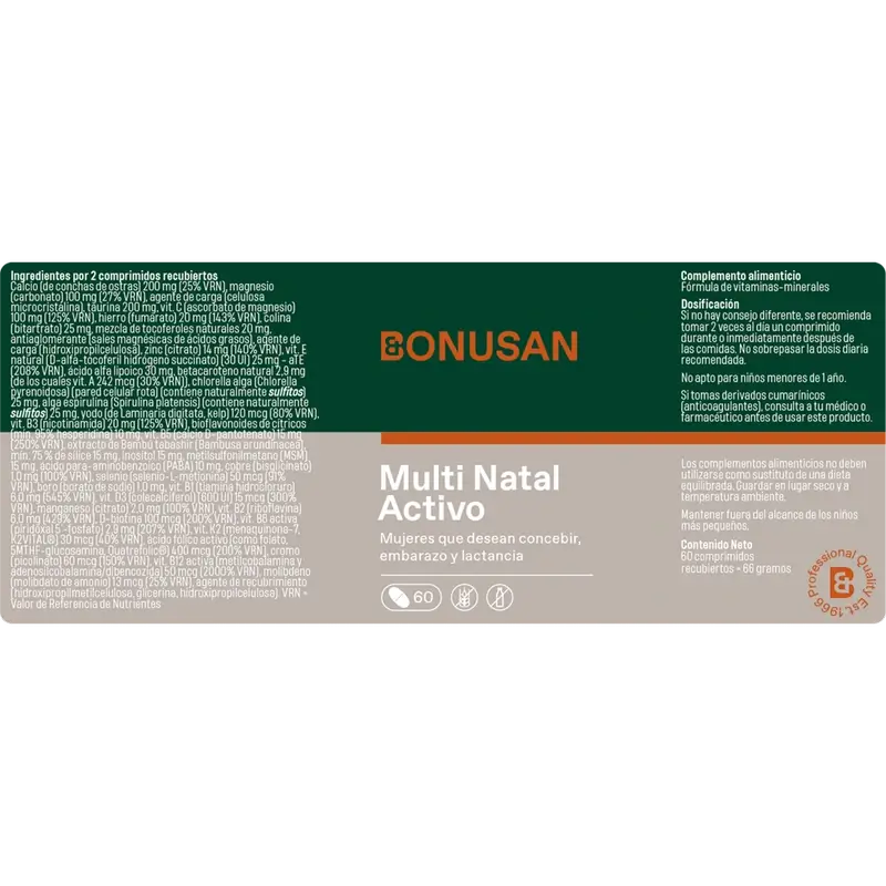 Bonusan Multi Natal Active, 60 comprimés