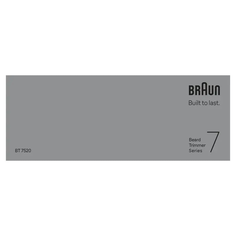 Tondeuse à barbe Braun Series 7 40 longueurs Bt7520