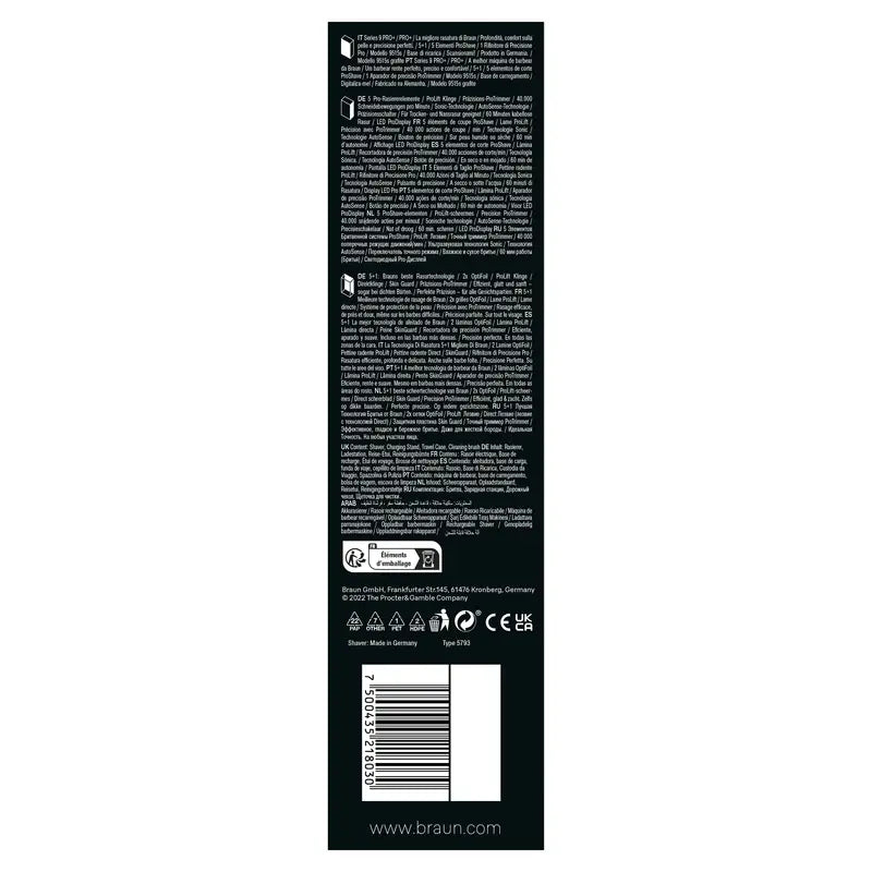 Rasoir Braun Series 9 9600S Noir