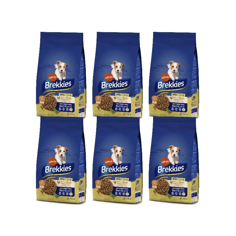 Brekkies Aliments pour petits animaux « Mini Poulet », 6 x 1,5 kg