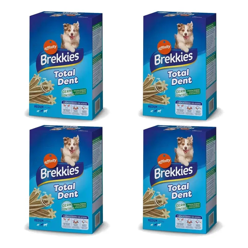 Brekkies Total Dent Medium, 180 g, lot de 4
