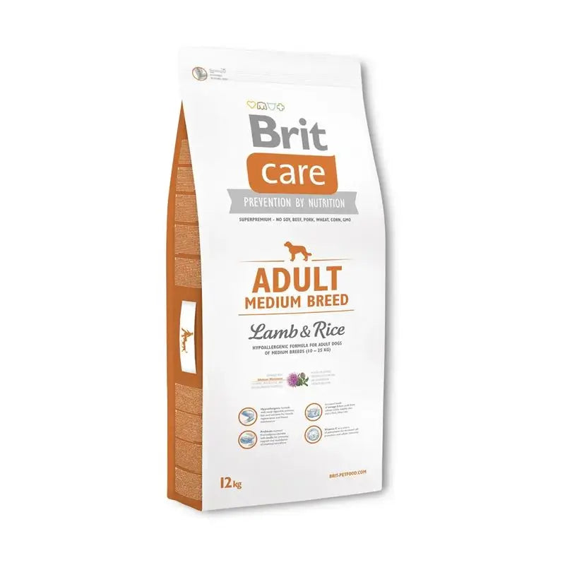 Brit Care Adult Medium Breed Lamb Rice 12Kg pour chiens