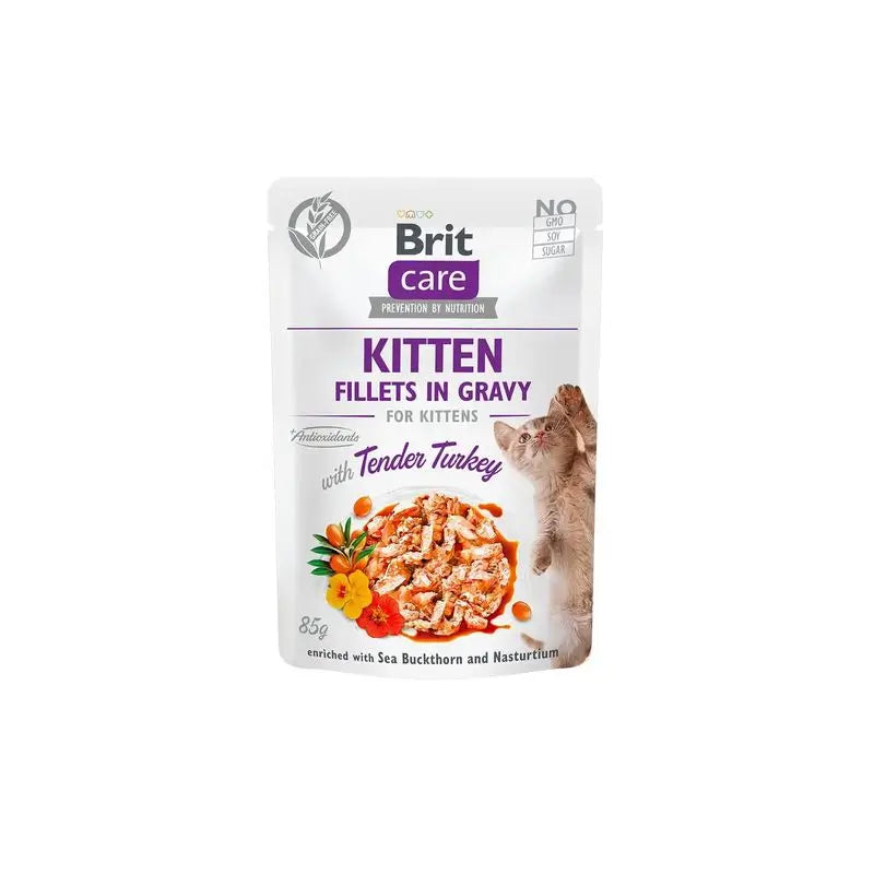 Brit Care Cat Kitten Fillets In Turkey Sauce 24X85Gr pour chats