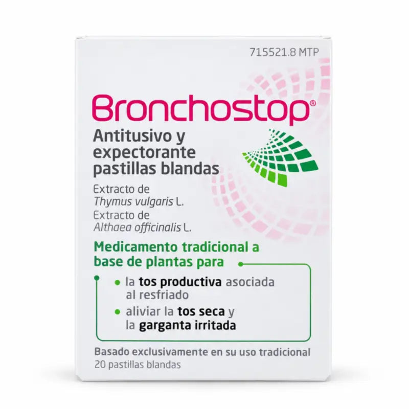 Bronchostop Antitussif et Expectorant Bronchostop, 20 Soft Tabs