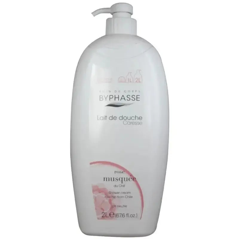 Byphasse Caresse Crème de Douche Rose Musquée, 2000 ml