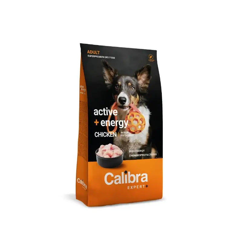 Calibra Dog Expert+ Adulte Actif et Energétique Aliment Poulet 750G