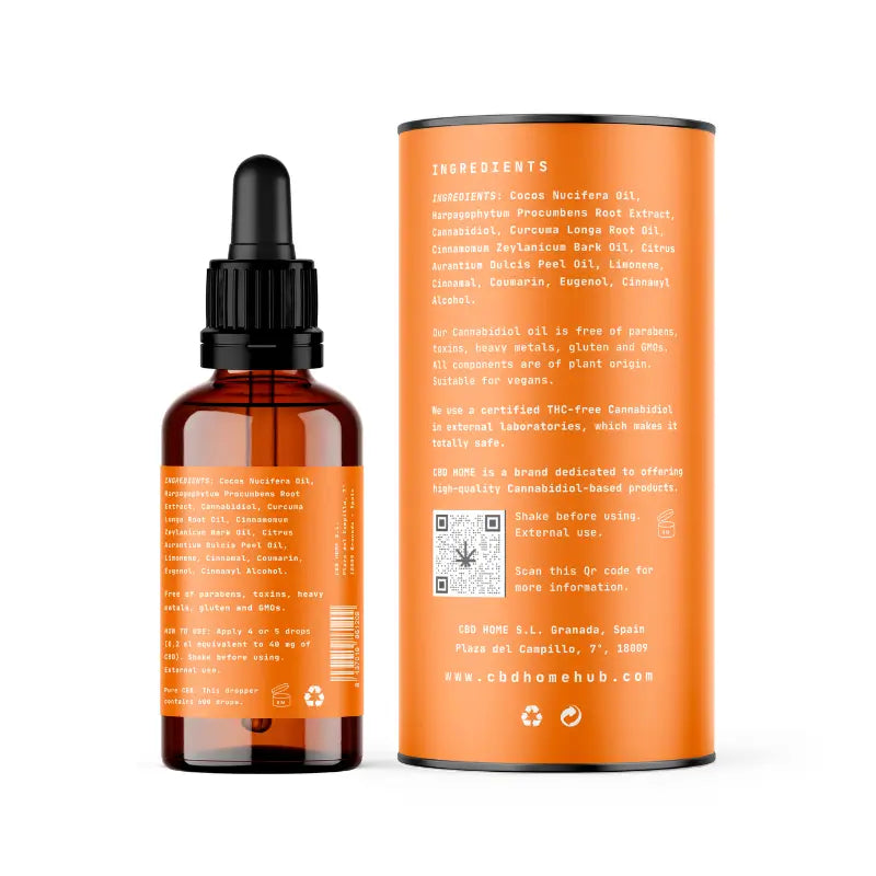 CBD Home CBD Oil 20% avec Curcuma + Hapagophytum, 30 ml