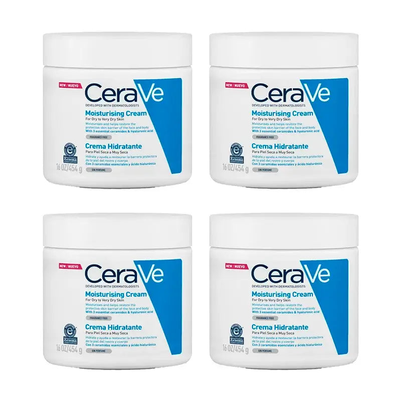 CeraVe Moisturising Cream, Pack 4 x 454 g