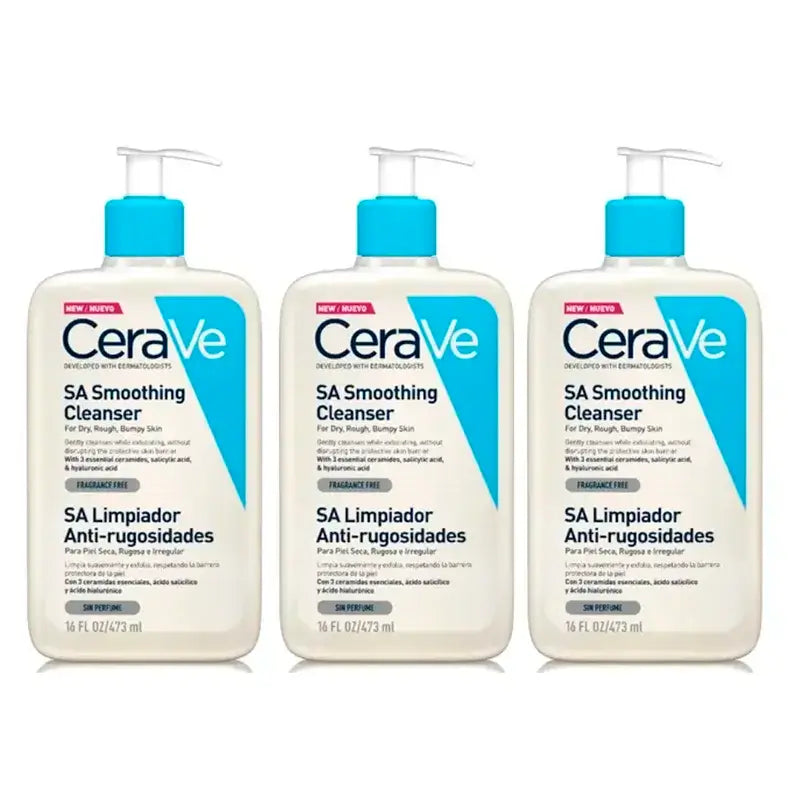 CeraVe Nettoyant anti rugosité, paquet de 3 x 473 ml
